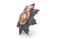Звезда ордена Святого Александра Невского граненая с короной, копия