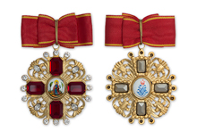 Знак ордена Святой Анны I степени со стразами, копия