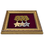 Полный комплект орденов Славы (I, II, III степени), вариант 2 профессиональный муляж