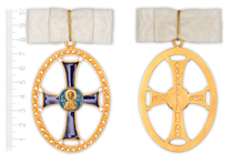 Крест ордена Святой Ольги 1 степени с хрусталём Swarovski, копия