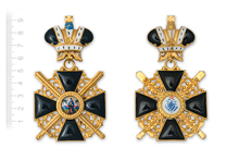 Знак ордена Святой Анны I степени с мечами и короной парадный, копия