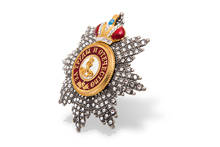 Звезда ордена святого Александра Невского с короной и хрусталём Swarovski (вид 2)