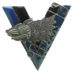 Знак «Волчья сотня» (черно-синяя эмаль), муляж