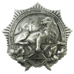 Колониальный знак «Орден льва» на заколке. Германия, муляж