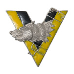 Знак «Волчья сотня» ( Белое движение) V с желтой эмалью, копия